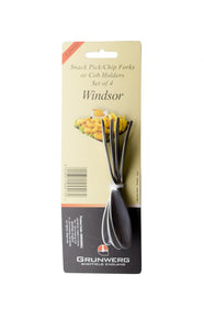 Grunwerg Windsor Set of 4 Snack Picks/Forks