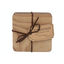 Load image into Gallery viewer, Naturals Set of 4 Wooden Coasters - Light Wood
