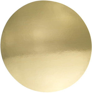 PME Pack of 3 Round Mirrored Cake Card - Gold (10")