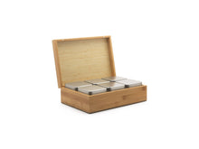Load image into Gallery viewer, Bredemeijer Tea Box - Natural Bamboo, 6 Canisters
