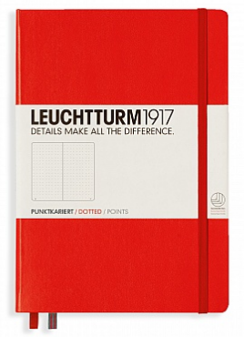 Leuchtturm A5 Hardback Dotted Notebook - Red
