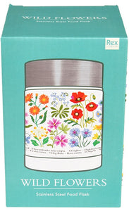 Rex 450ml Stainless Steel Food Flask - Wild Flowers