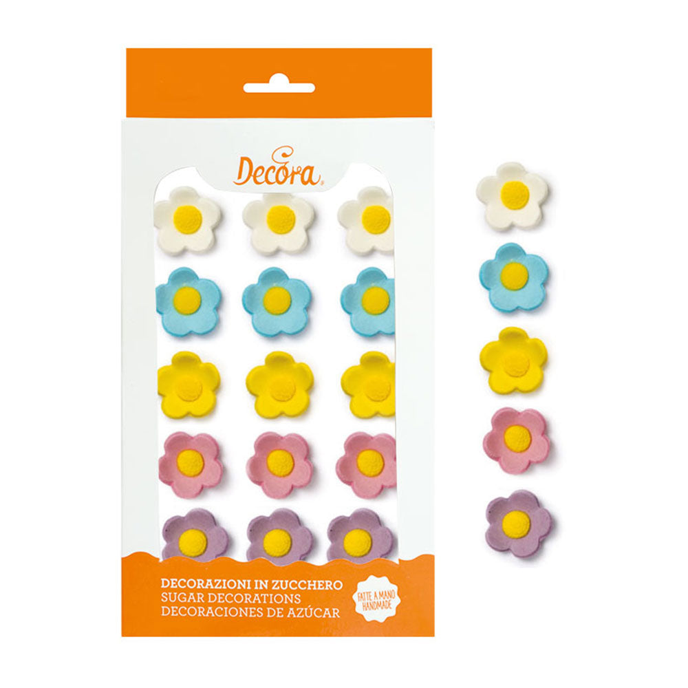 Decora Sugar Decorations - Colourful Flowers