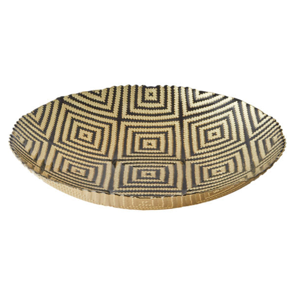 Anton Studio Decorative Glass Bowl - Geo Gold