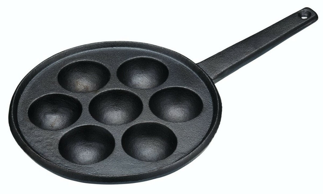 KitchenCraft Cast Iron Danish Pancake & Kuzhi Pan