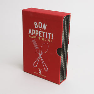 "Bon Appetit" Set of 5 Recipe Books