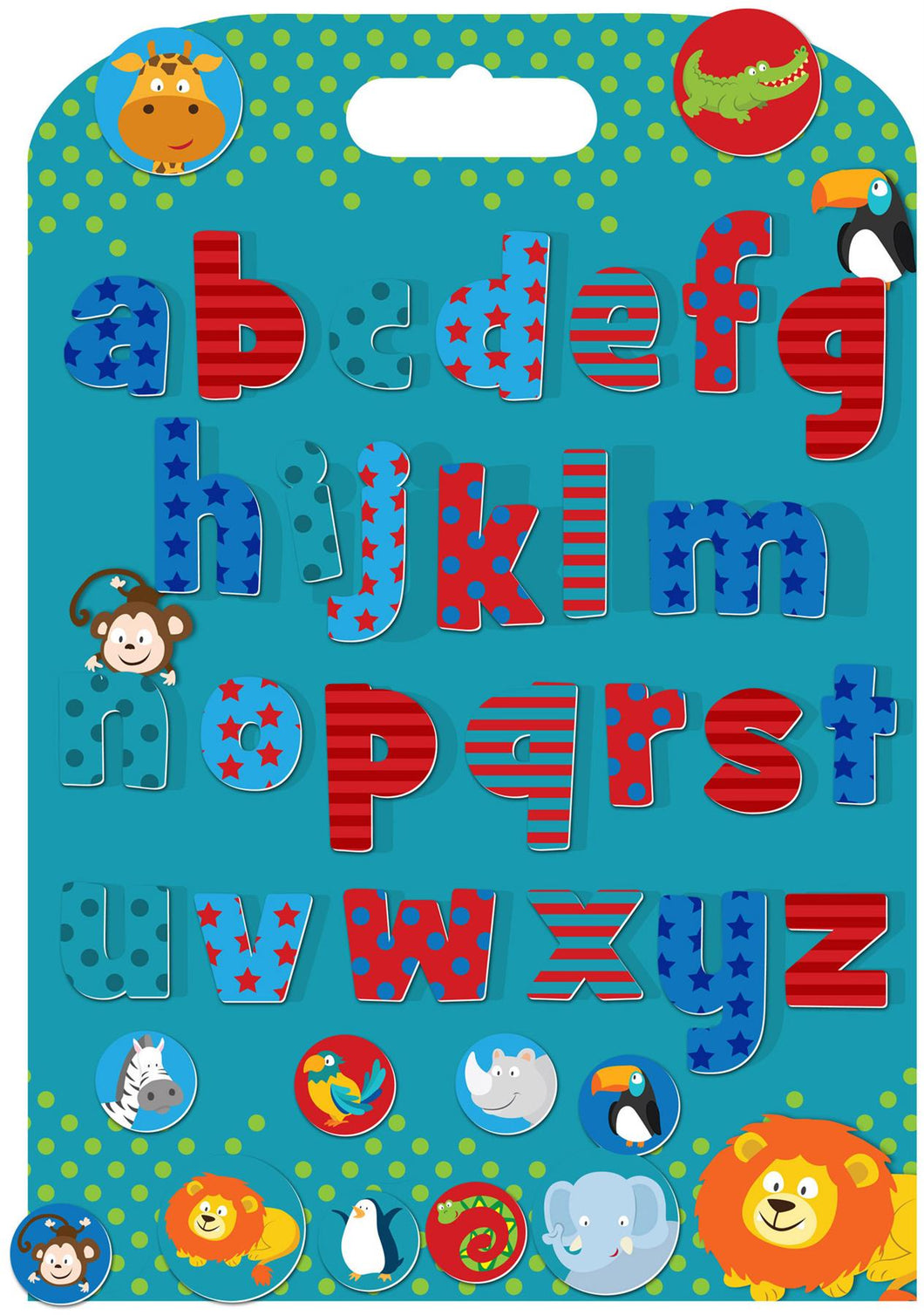 Alphabet peel on stickers