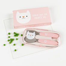 Load image into Gallery viewer, Rex Children&#39;s Cutlery Set - Cookie the Cat
