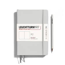 Leuchttutm A5 Softcover Plain Notebook Light Grey