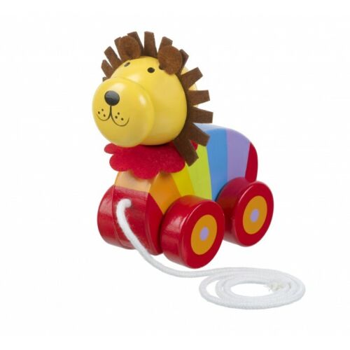 Pull Along Wooden Lion Toy