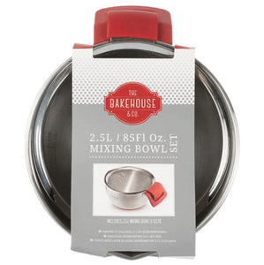 Bakehouse S/S 2.5Ltr Mixing Bowl And Sieve
