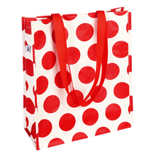 Load image into Gallery viewer, Rex Shopping Bag - Red On White Spotlight
