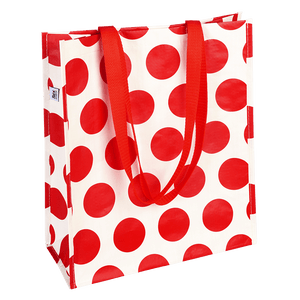 Rex Shopping Bag - Red On White Spotlight