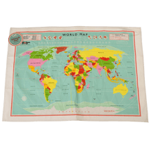 Load image into Gallery viewer, Rex Tea Towel - World Map
