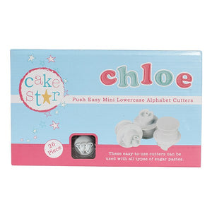 Cake Star Push Easy Cutters - Lowercase Alphabet