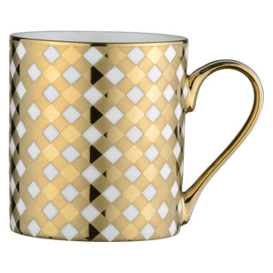 BIA Electroplated Mug - Tartan, Gold