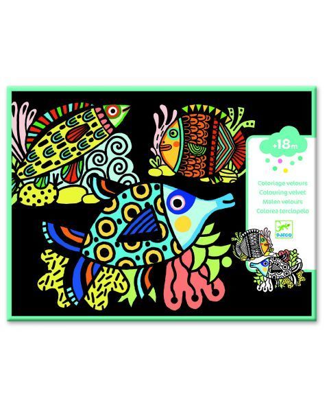 Velvet Colouring - Pretty Fish