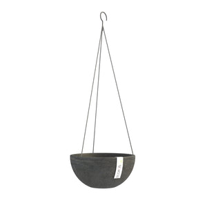 Ecopots Brussels Hanging Flower Basket  - Grey