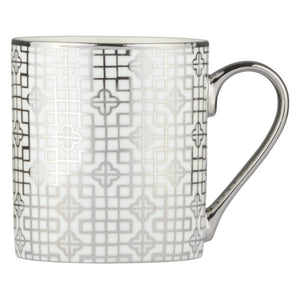 BIA Electroplated Mug - Art Deco, Platinum