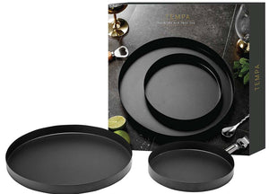 Ladelle Tempa Aurora Serving Trays - Set of 2, Matte Black