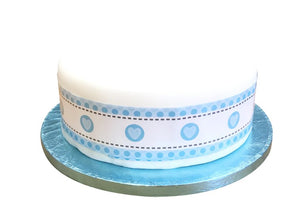 Creative Party Cake Frill  - Heart Stitch Blue