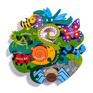 Alphabet Jigsaw Creepy Crawleys (In Irish)