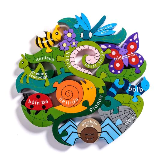 Alphabet Jigsaw Creepy Crawleys (In Irish)
