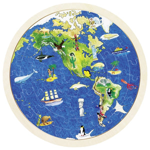 Goki Round Wooden Globe Puzzle