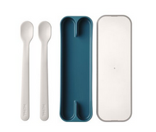 Load image into Gallery viewer, Mepal Mio Feeding Spoon Set of 2 - Deep Blue
