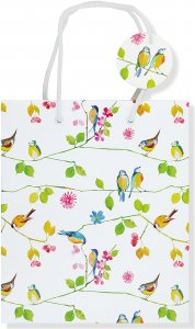 Water colours birds gift bag