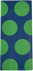 Rex Tissue Paper (10 Sheets) - Green on Blue Spotlight