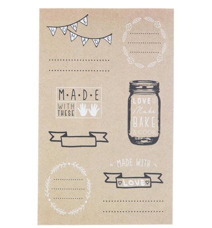 Kitchen Pantry 28Pc Kraft Paper Label Set