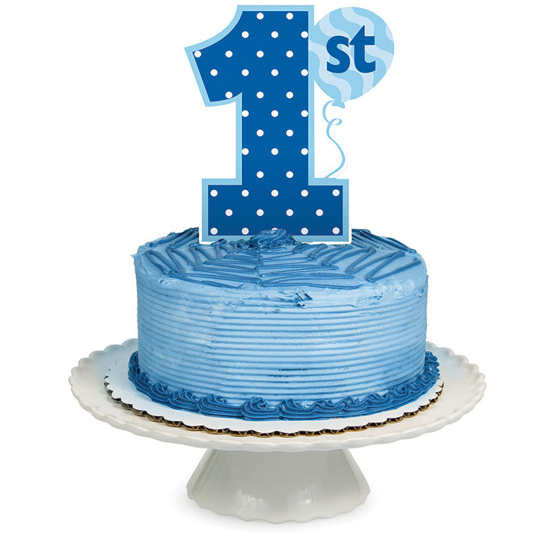 Cake Topper - 1st Birthday Boy (Blue)
