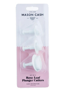Mason Cash Plunger Cutters - Rose Leaf, Set Of 3