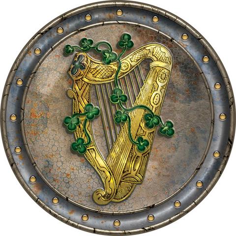 Set of 4 Celtic Dinner Mats - Celtic Gold Harp