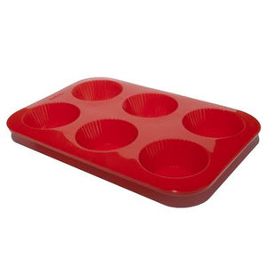 Zeal Silicone 6 Cup Fairy Cake Mould - Red