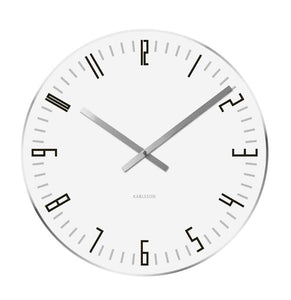 Wall Clock Slim Index - White