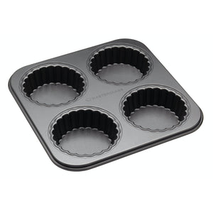 MasterClass Four Hole Tartlet Pan with Loose Bases