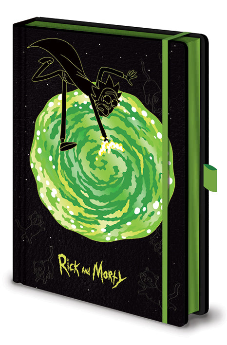 Rick and Morty Notebook - Green Spiral