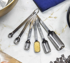 MasterClass Stainless Steel 6 Piece Measuring Spoon Set