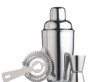 BarCraft Stainless Steel 3 Piece Cocktail Set