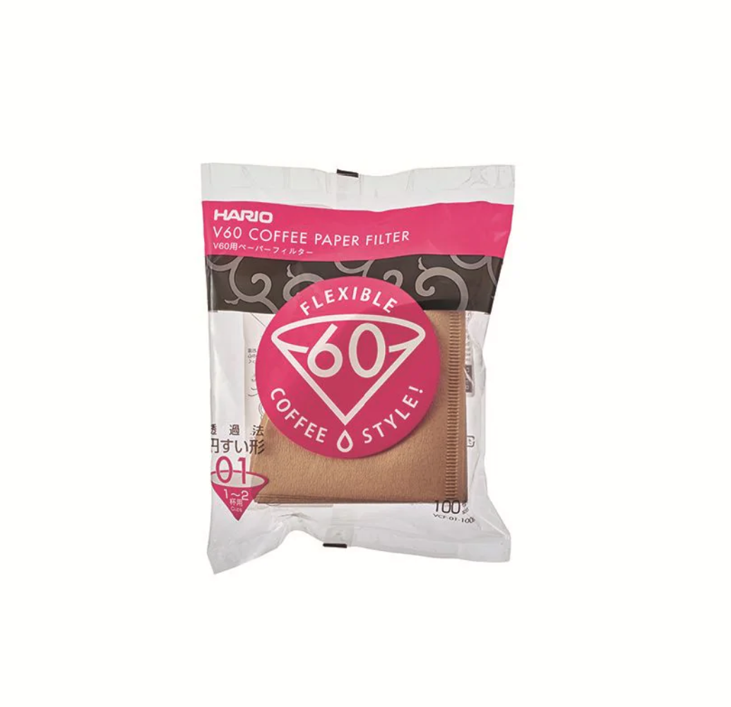 Hario V60 Unbleached Coffee Paper Filter - No.1