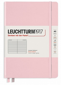 Leuchtturm A5 Hardback Ruled Notebook - Powder Pink