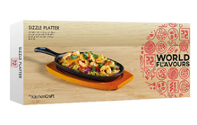 Load image into Gallery viewer, World of Flavours Oriental Cast Iron Sizzle Platter
