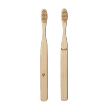 Load image into Gallery viewer, Kikkerland Nudie Bamboo Toothbrush Set
