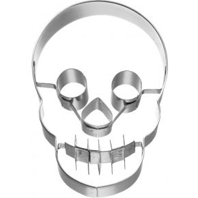 Birkmann Cookie Cutter Skull, Stainless Steel, with internal detailing 7 cm