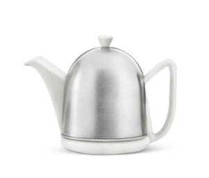 Bredemeijer Cosy Manto Teapot, White/Satin, 1 Litre