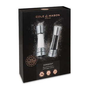 Cole & Mason Derwent Stainless Steel Salt & Pepper Mill Set of 2