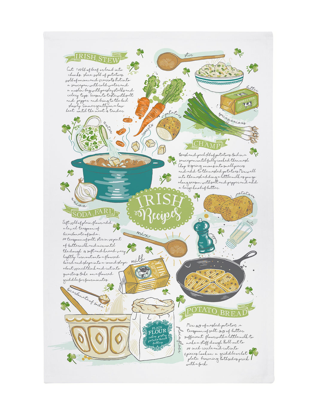 Ulster Weavers Cotton Tea Towel -  Irish Recipes