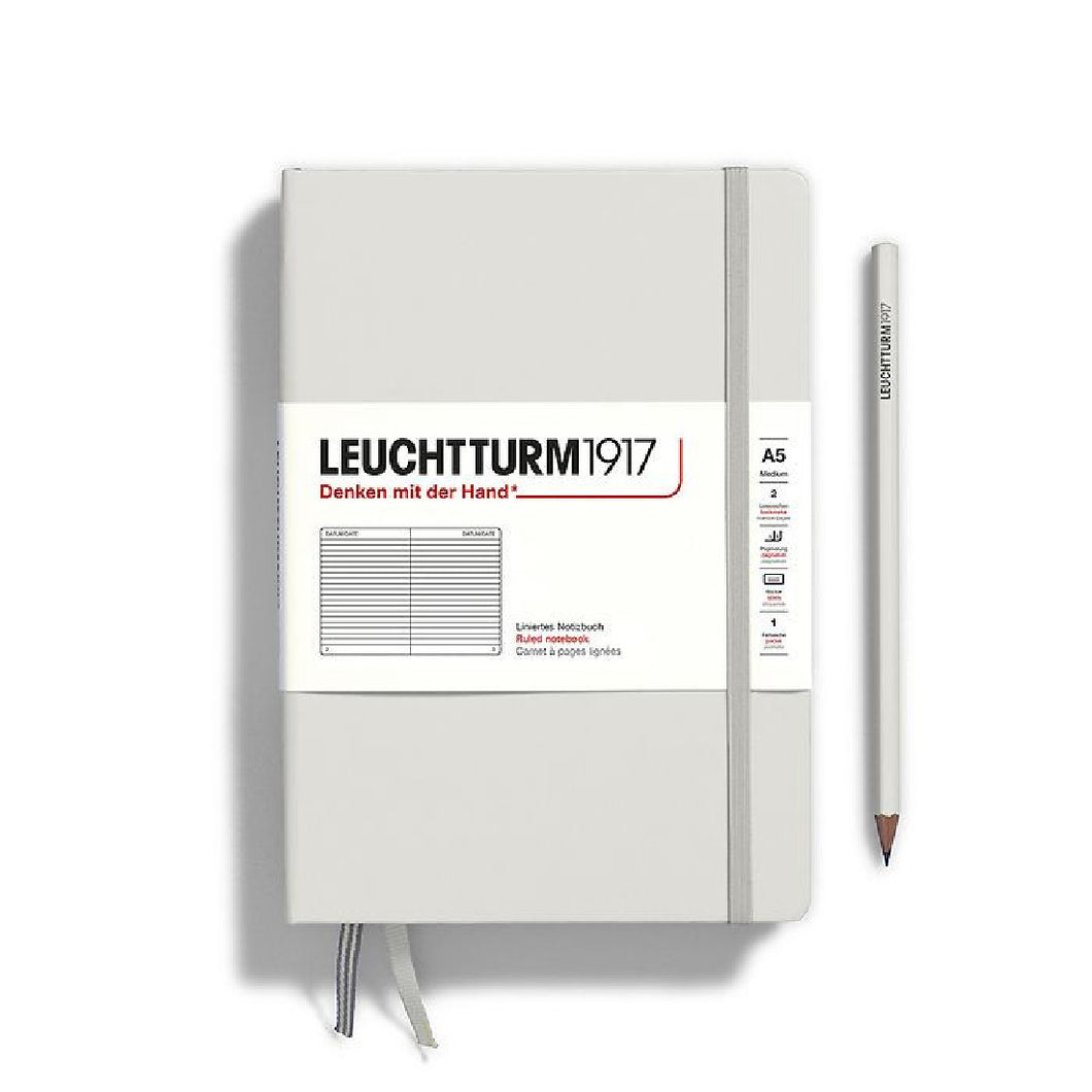 Leuchtturm A5 Softcover Ruled Notebook Light Grey